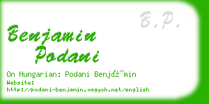 benjamin podani business card